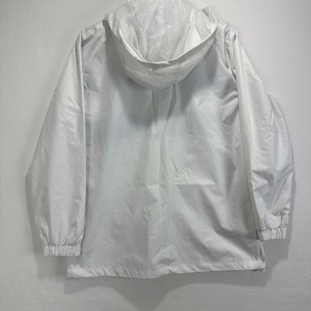 VTG‎ Dimco Mackinac Island Michigan Hoodie Windbreaker Full Zip Mens M White